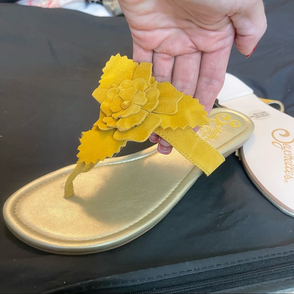 Yellow suede Seychelles sandals SZ 7.5
